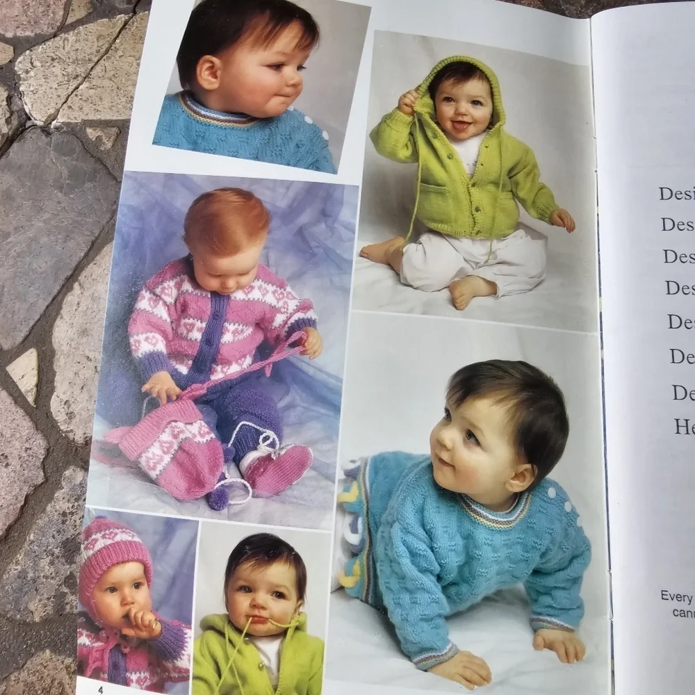 Vintage 992 Patons Baby Astra 2 Knitting Pattern Booklet 672 CC, Preowned